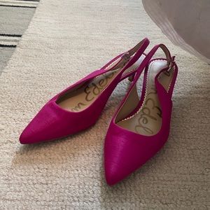 Sam Edelman Hot Pink Kitten Heel